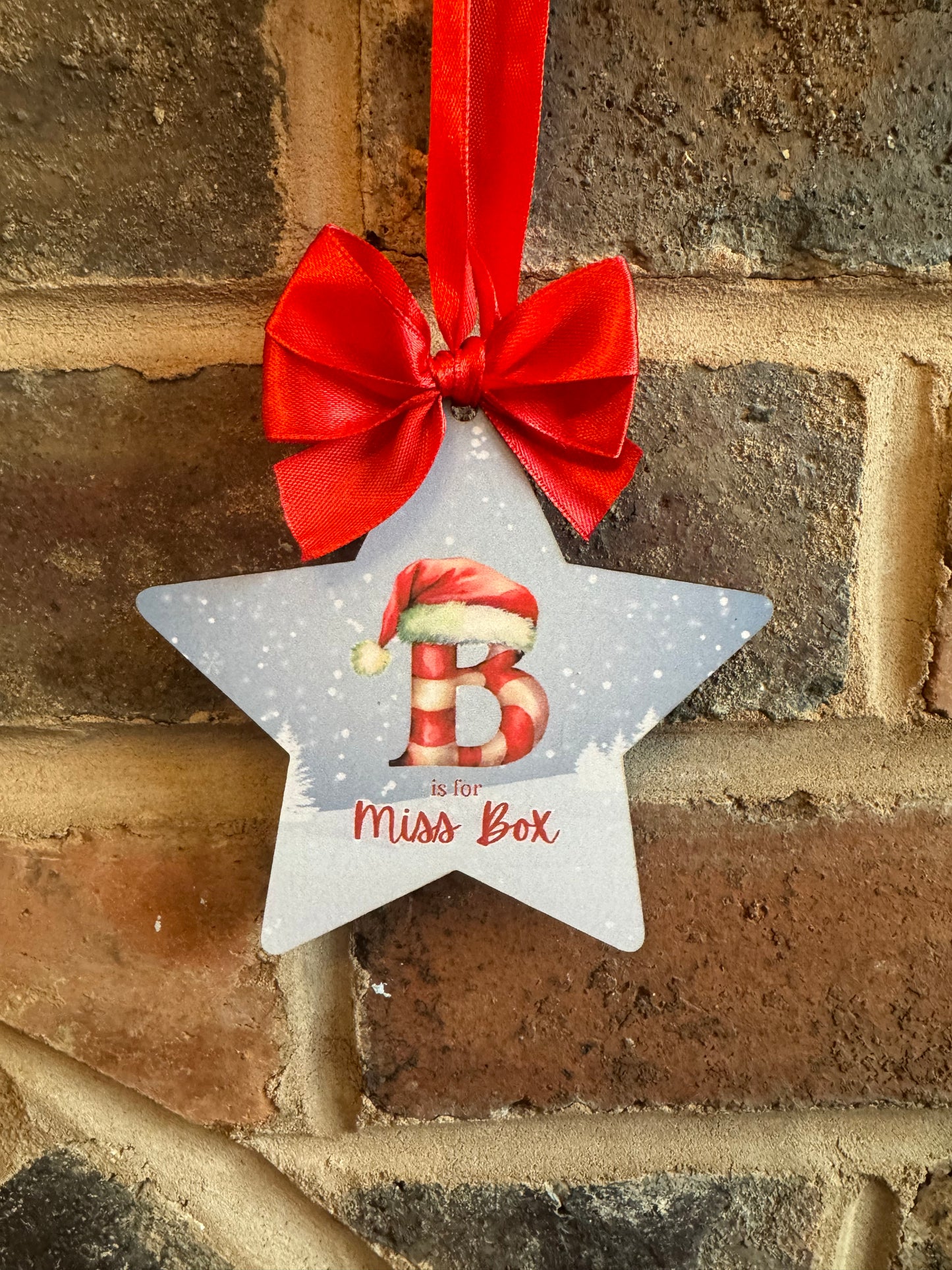 Personalised Wooden Teacher Star Decoration