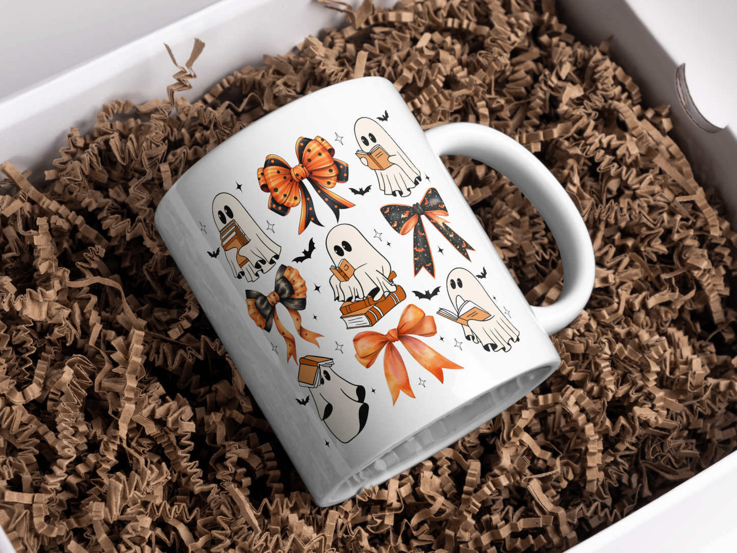 Spooky Halloween Bookish Ghosts Mug
