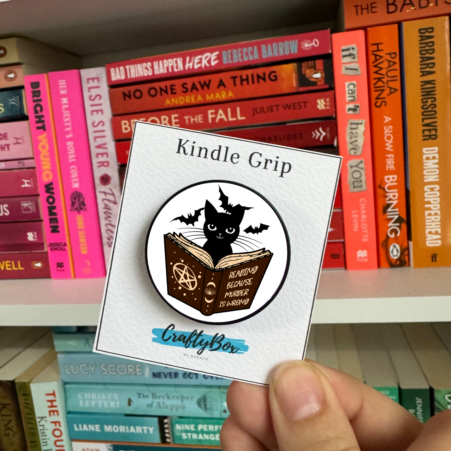 Reading Because Murder is Wrong Kindle/eReader Grip