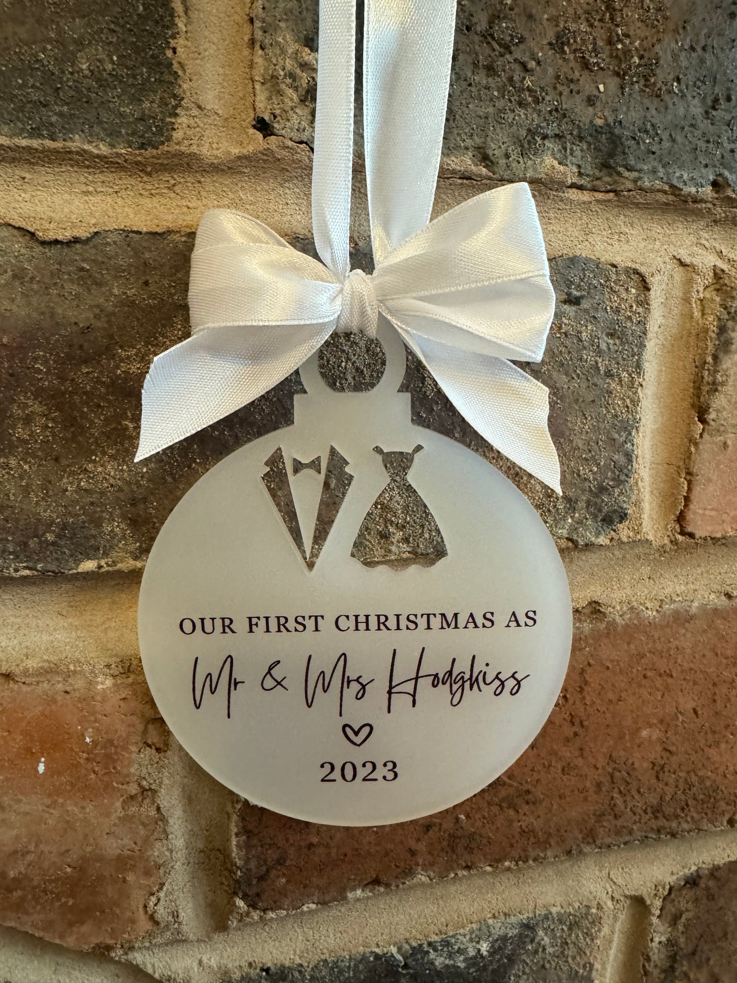 First Married Christmas Acrylic Bauble