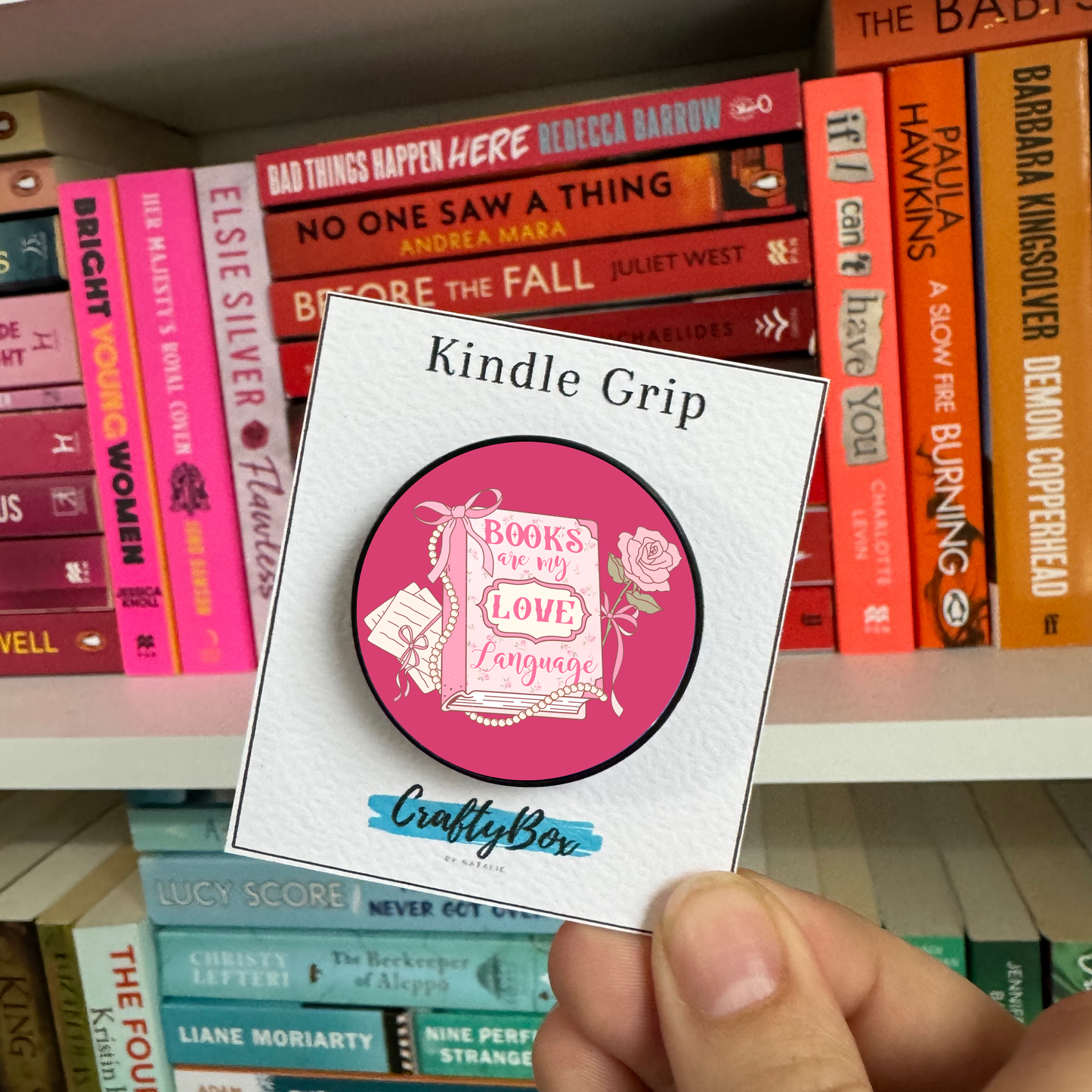 Books are my Love Language Pink Book Kindle/eReader Holder