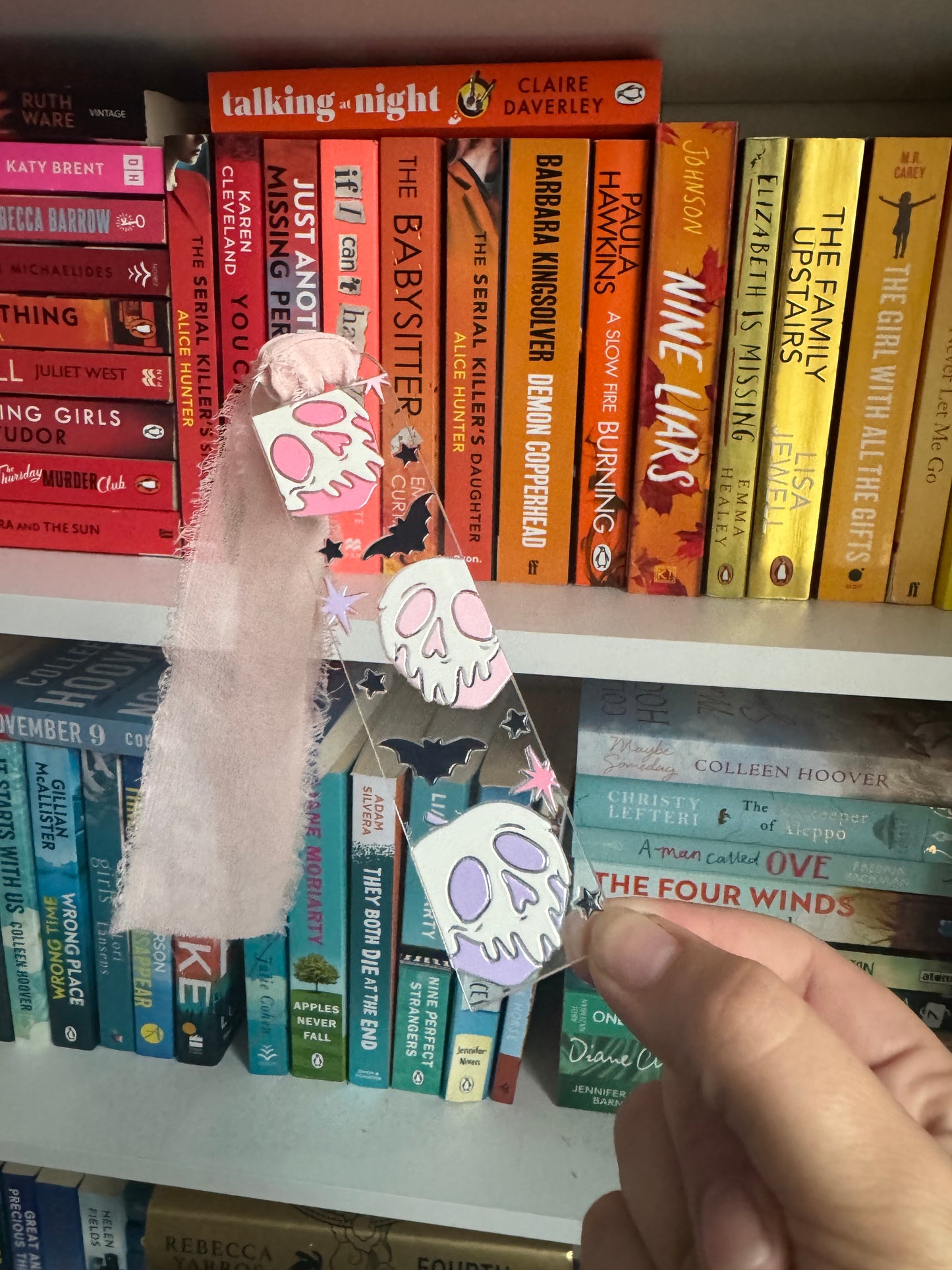 Colourful Skulls Acrylic Bookmark