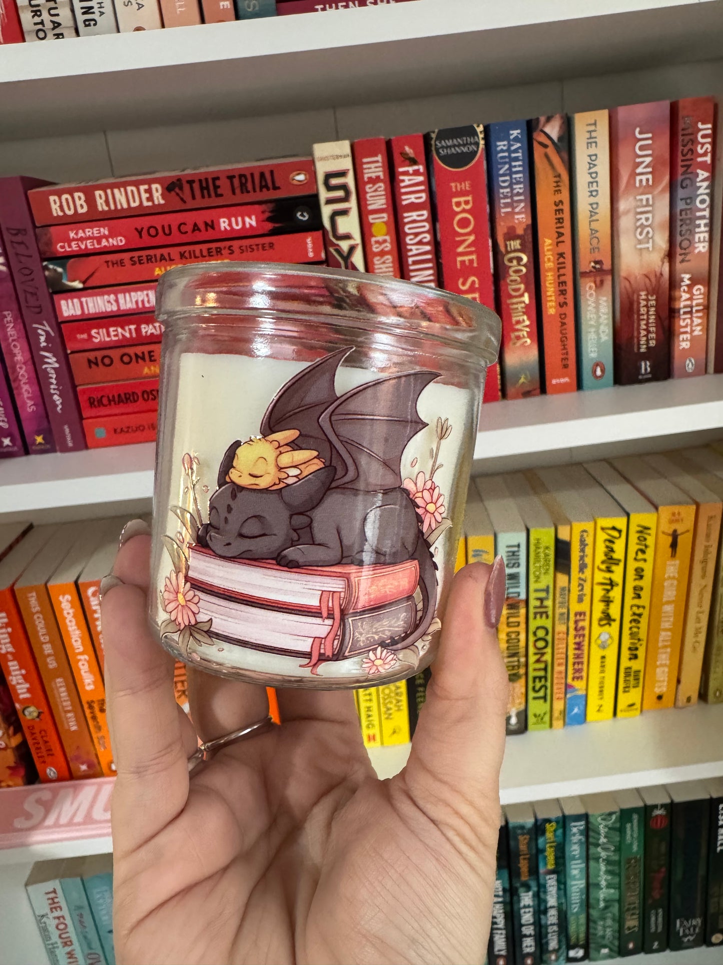 Black & Golden Dragon Fourth Wing Inspired Bookish Candle
