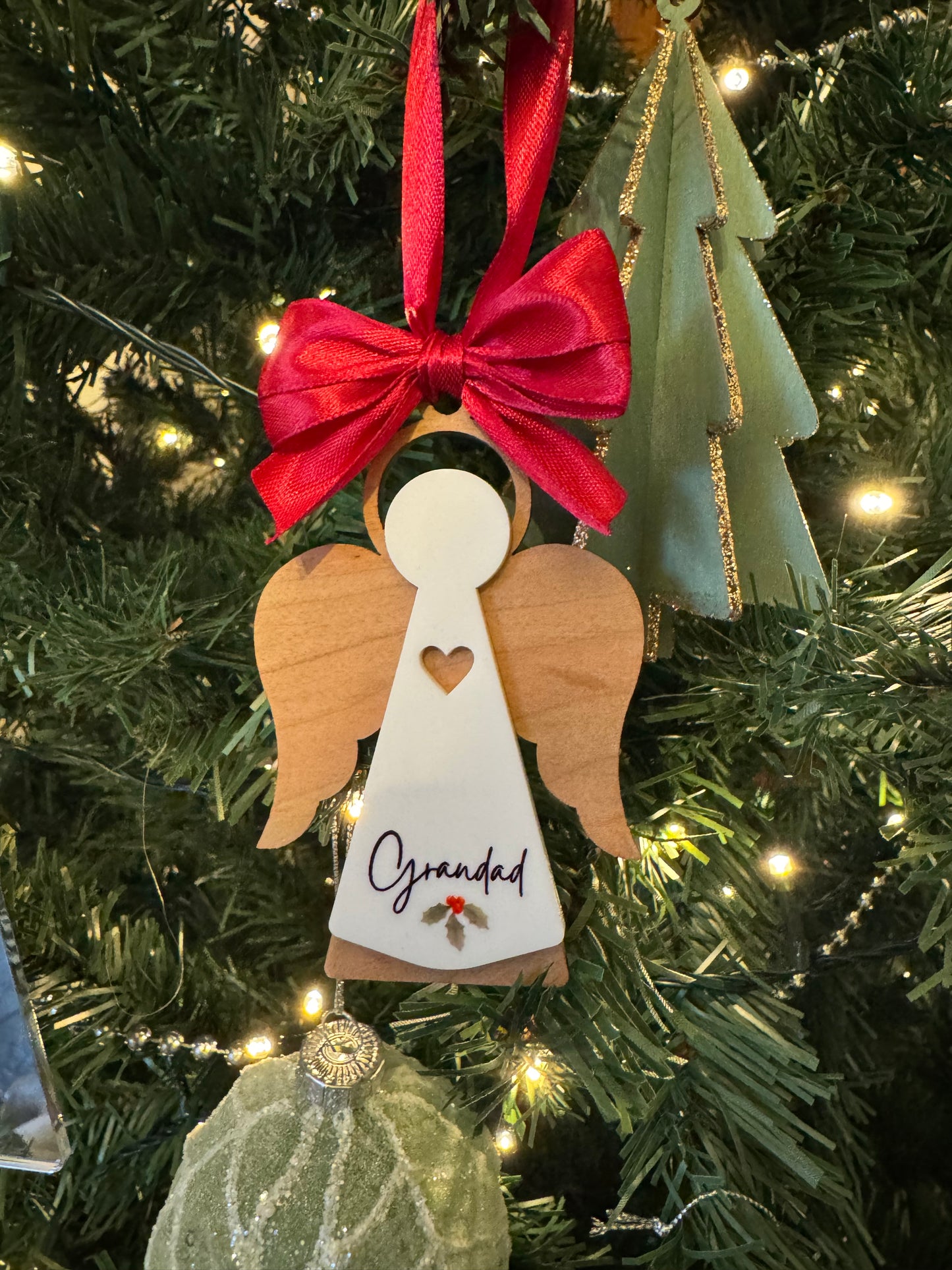 Personalised Angel Memorial Decoration Bauble