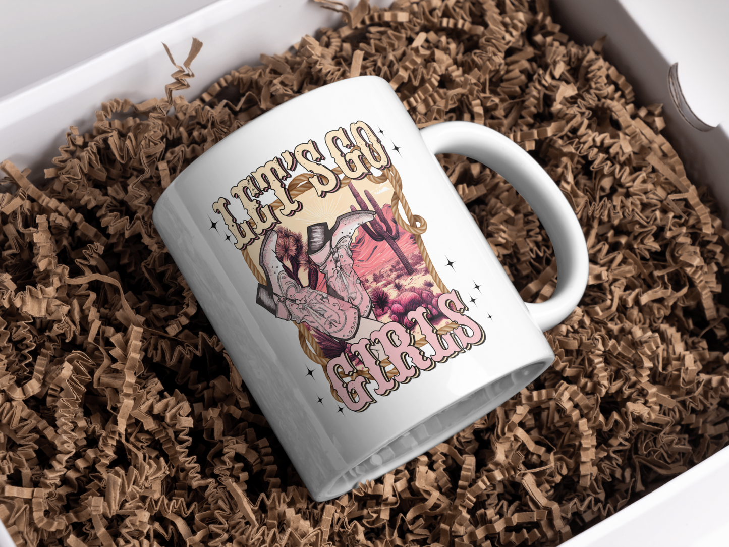 Let's Go Girls Cowboy Cowgirl Western Mug
