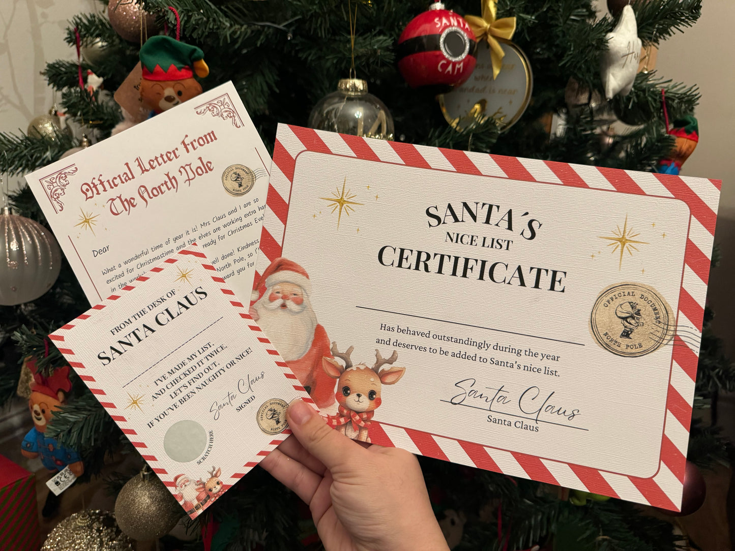 Santa’s Nice List Certificate Letter Scratch Bundle