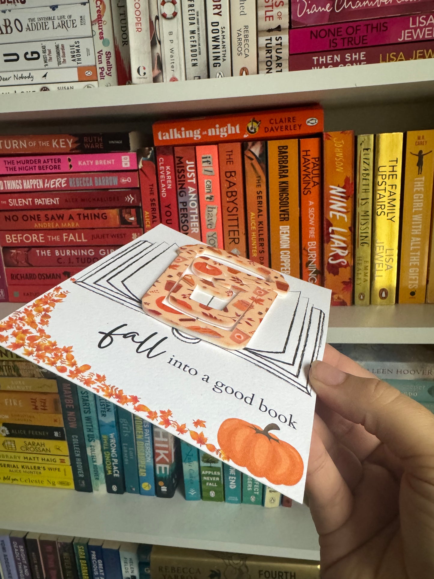 Autumn Pumpkin Coffee Paperclip Bookmark