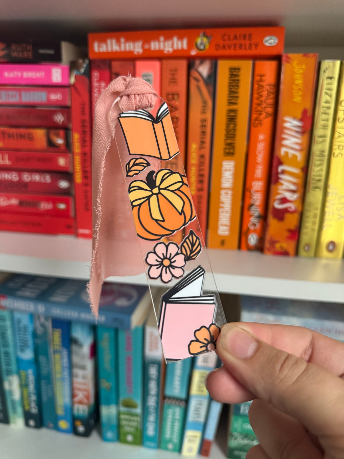 Pumpkins & Books Acrylic Bookmark