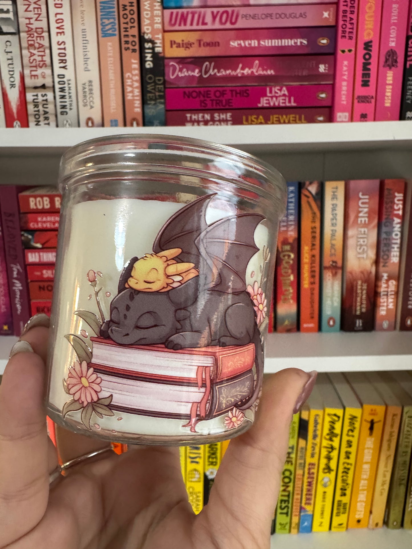 Black & Golden Dragon Fourth Wing Inspired Bookish Candle