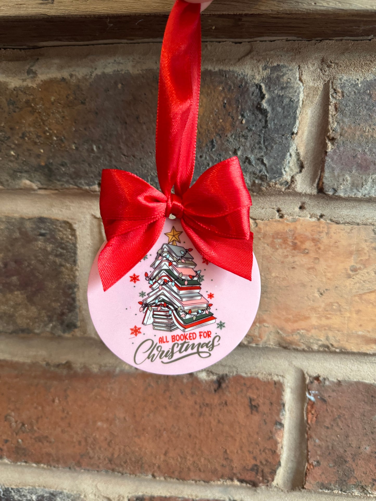 All Booked for Christmas Bauble