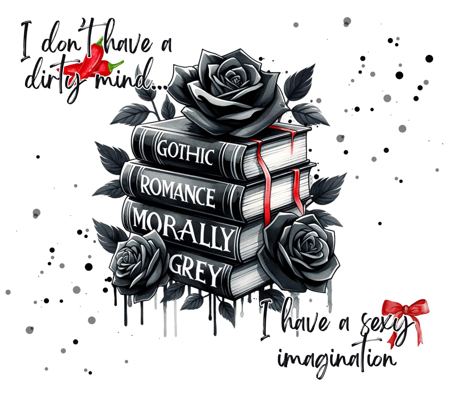 Dirty Mind Sexy Imagination Morally Grey 20oz Tumbler