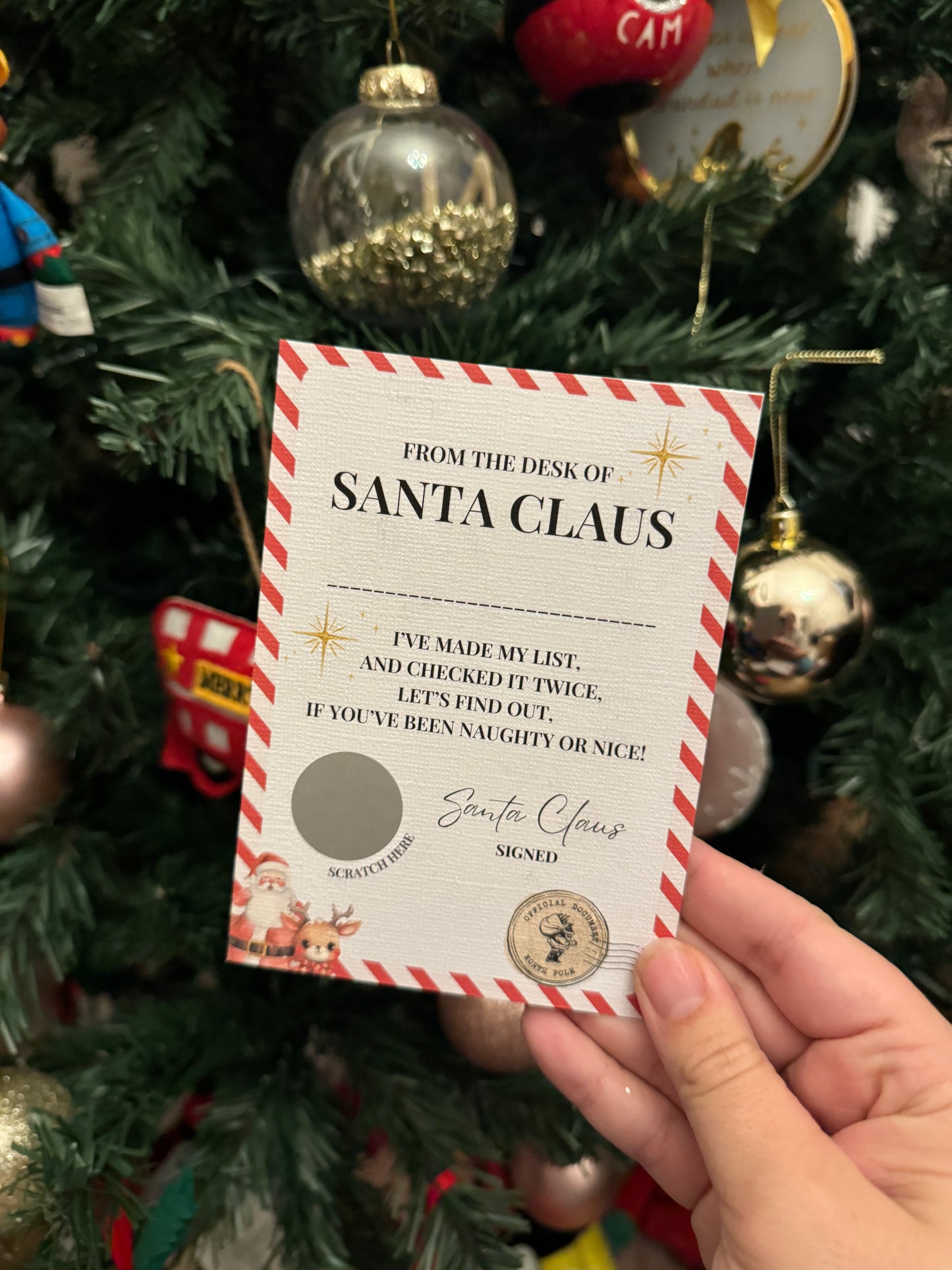 Santa’s Nice List Certificate Letter Scratch Bundle