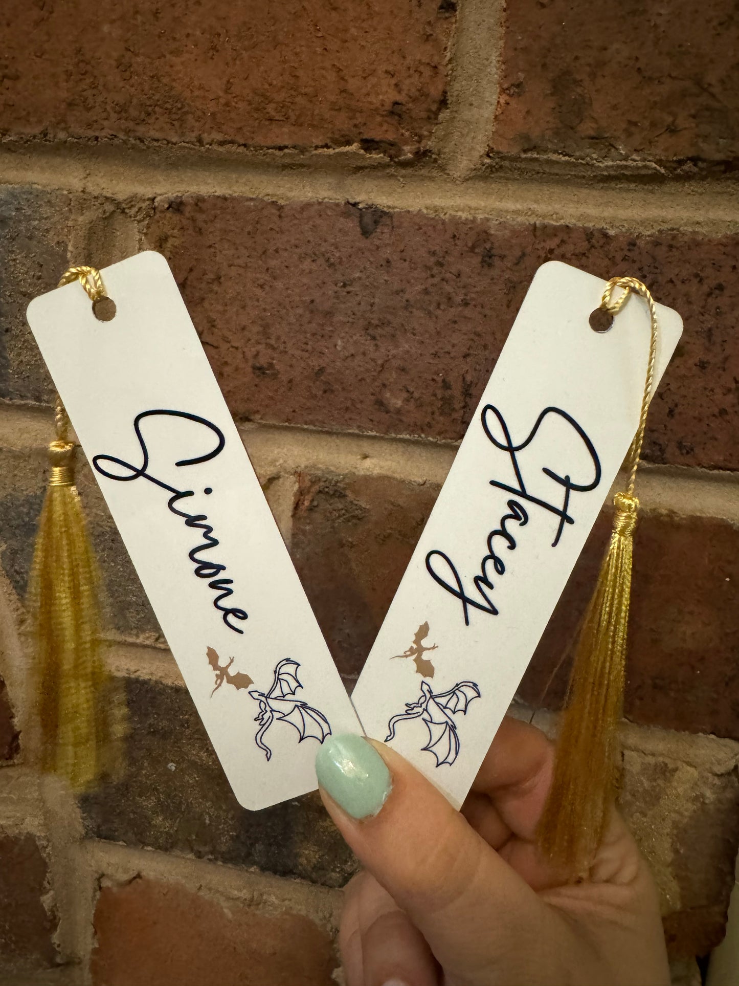 Personalised Fourth Wing Dragon Bookmark