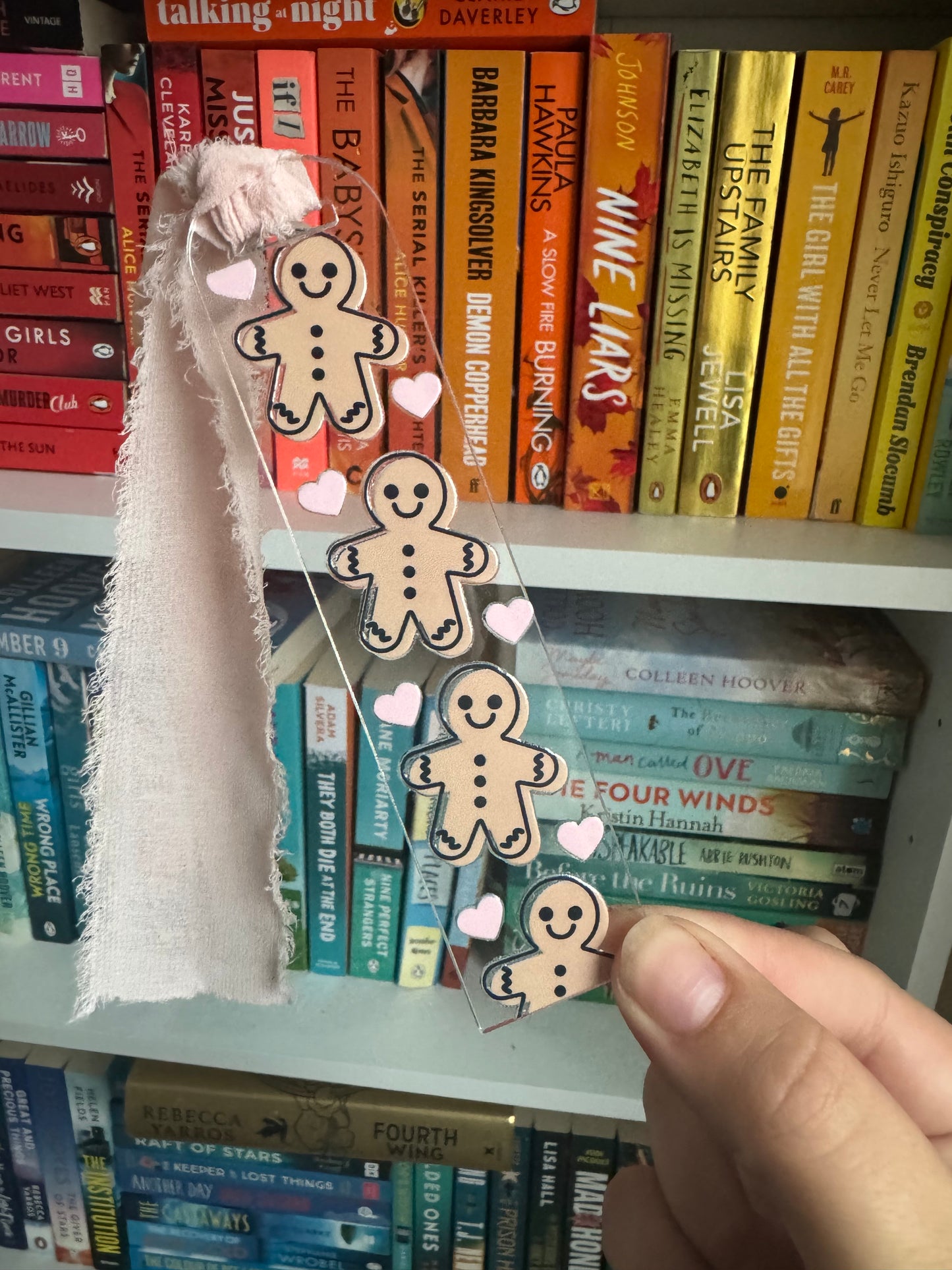 Gingerbread Man Christmas Acrylic Bookmark