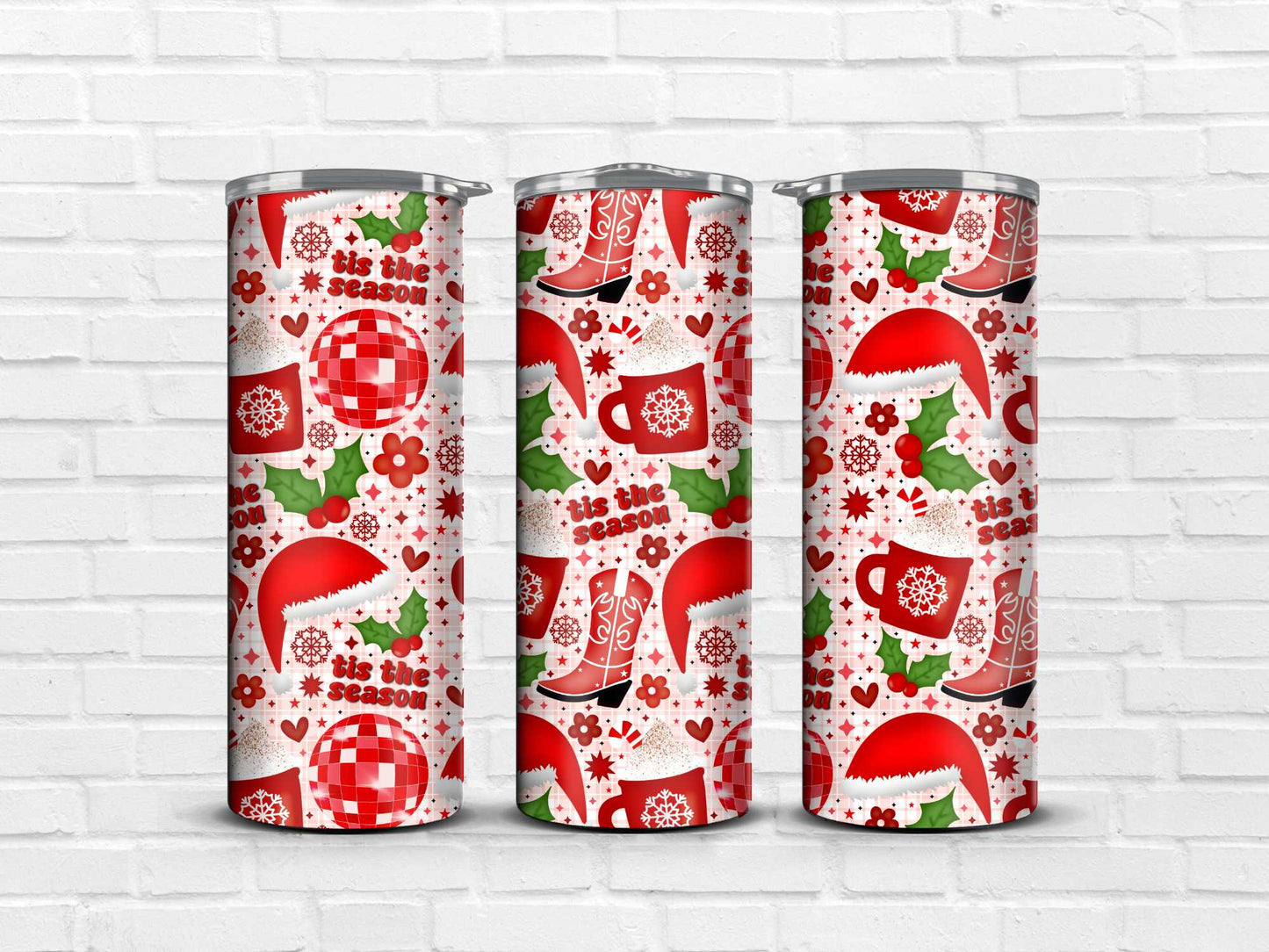 Tis the Season Cowboy Festive 20oz Tumbler