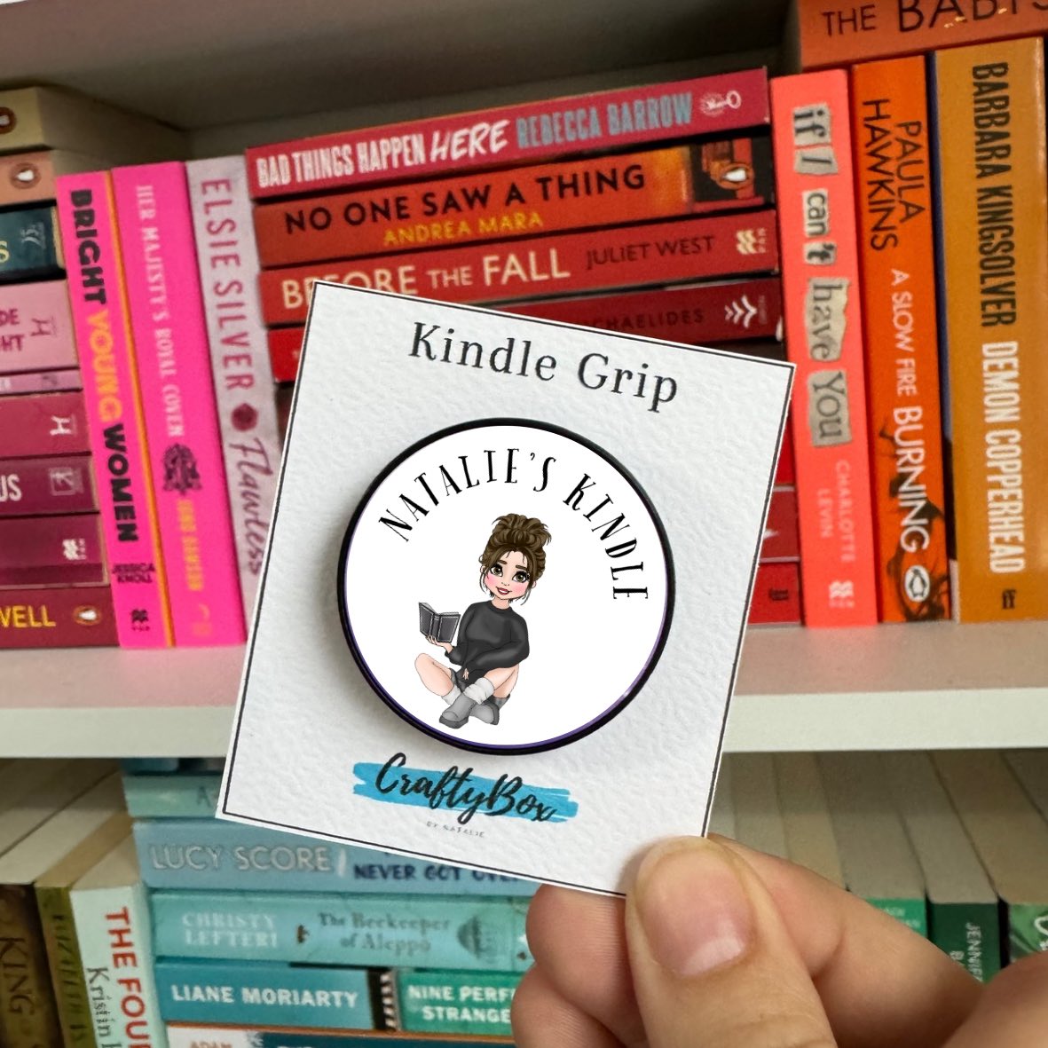 Personalised Dolly Reader Kindle Grip
