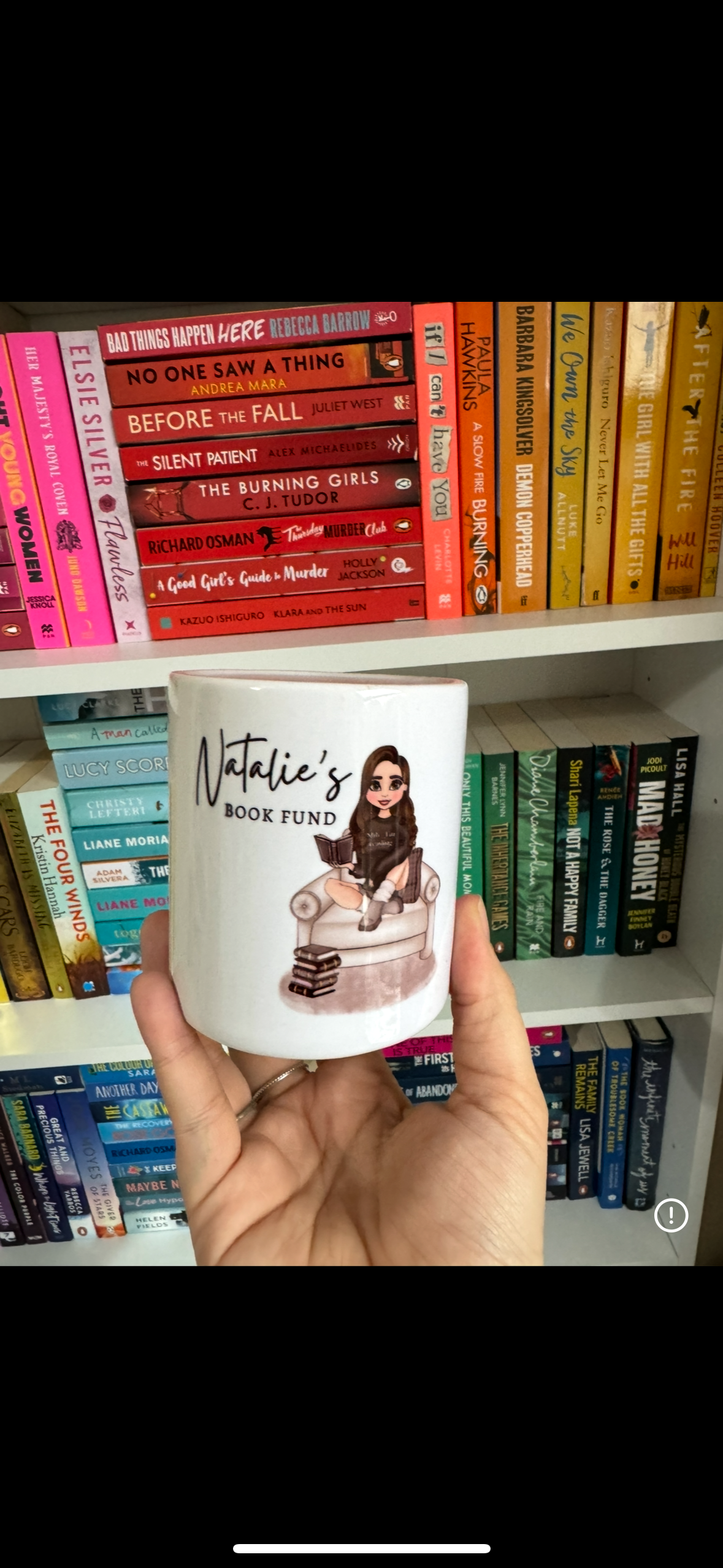 Personalised Dolly Reader Book Fund Savings Jar