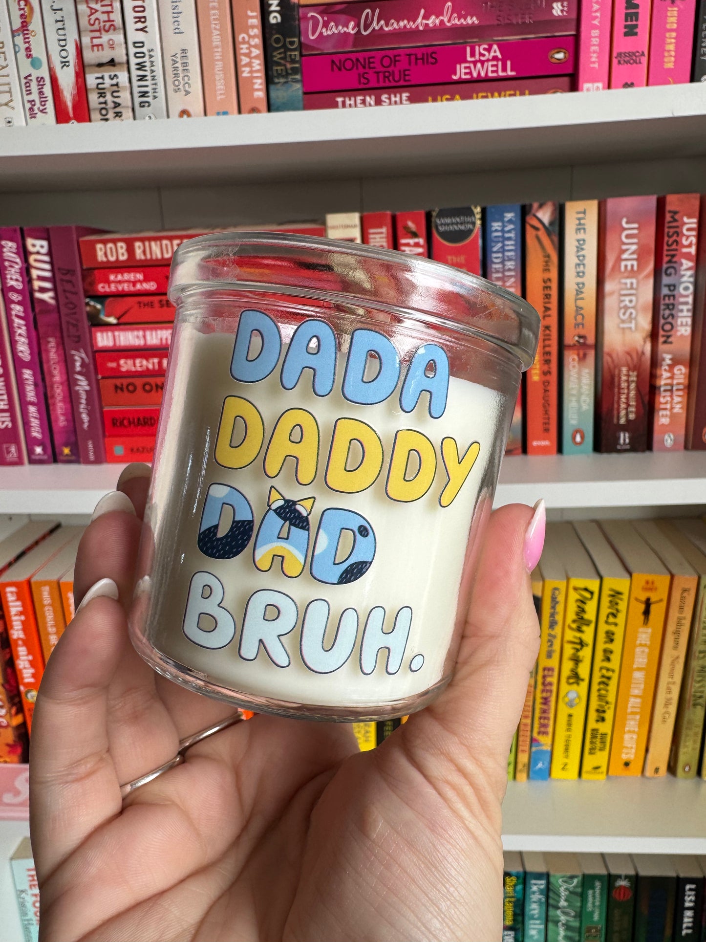 Bluey Dad Bruh Scented Glass Candle