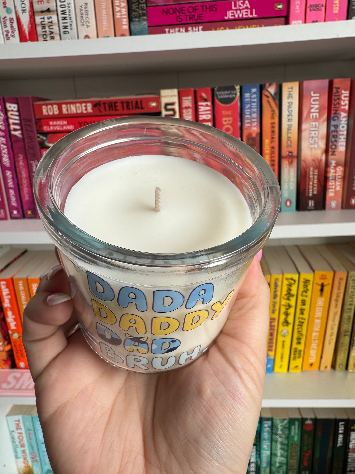 Bluey Dad Bruh Scented Glass Candle