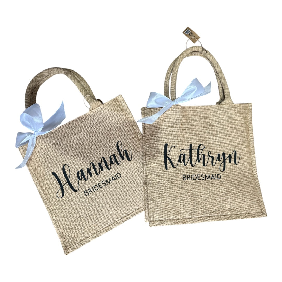 Personalised Jute Canvas Shopper Bag