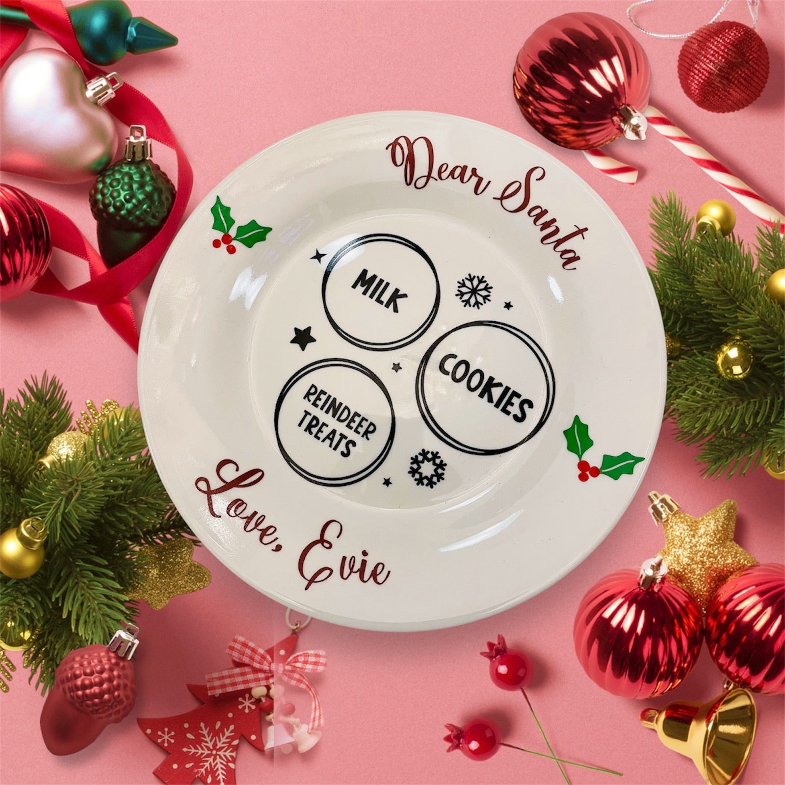 Christmas Decoration Christmas Eve Plate Personalised Personalised