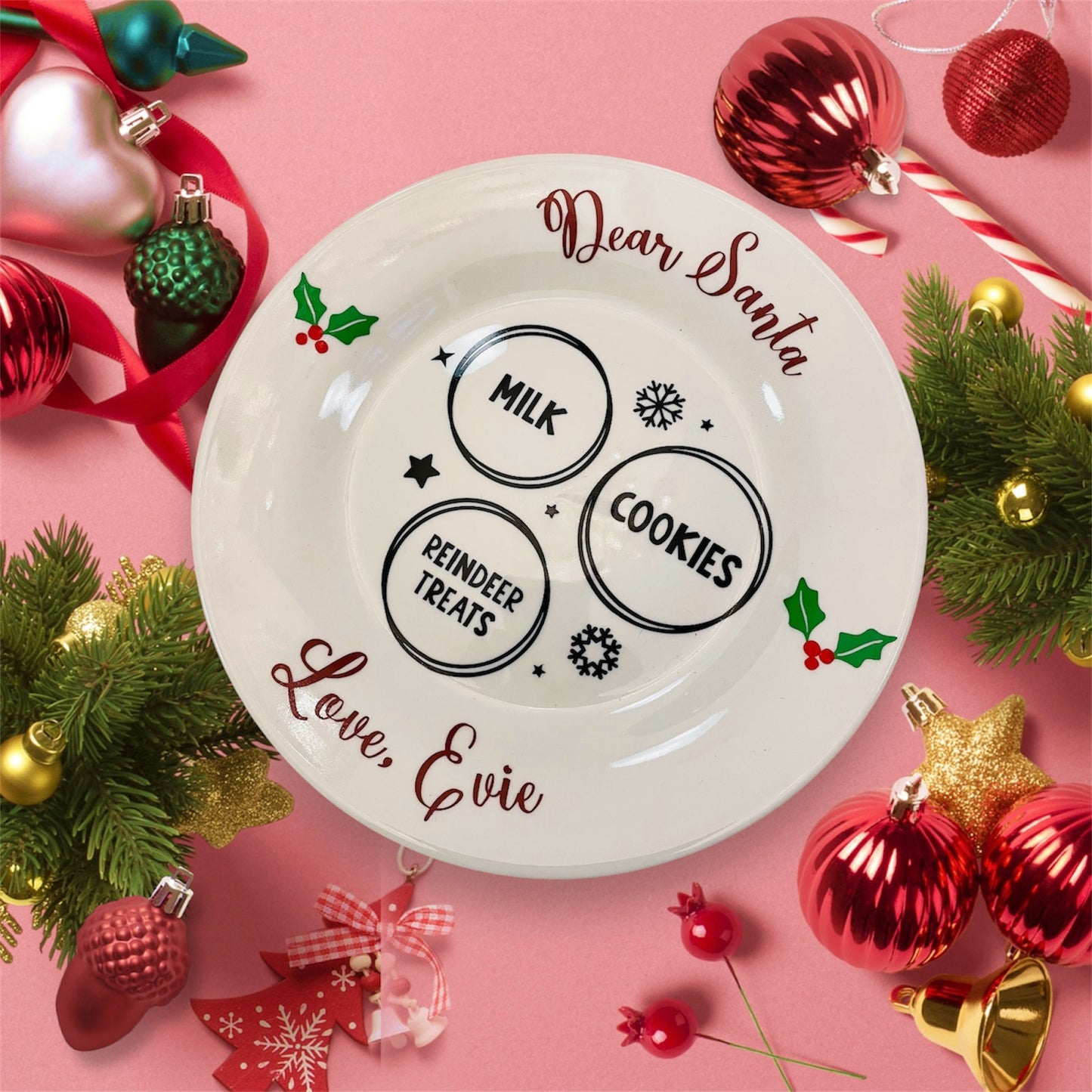 Personalised Santa Christmas Eve Treat Plate