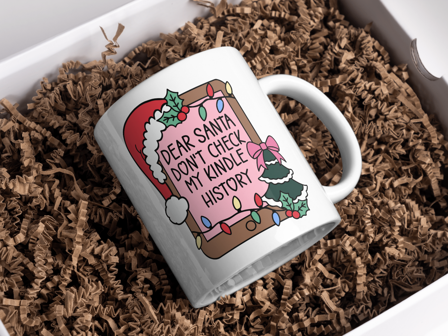 Funny Santa Kindle Christmas Mug