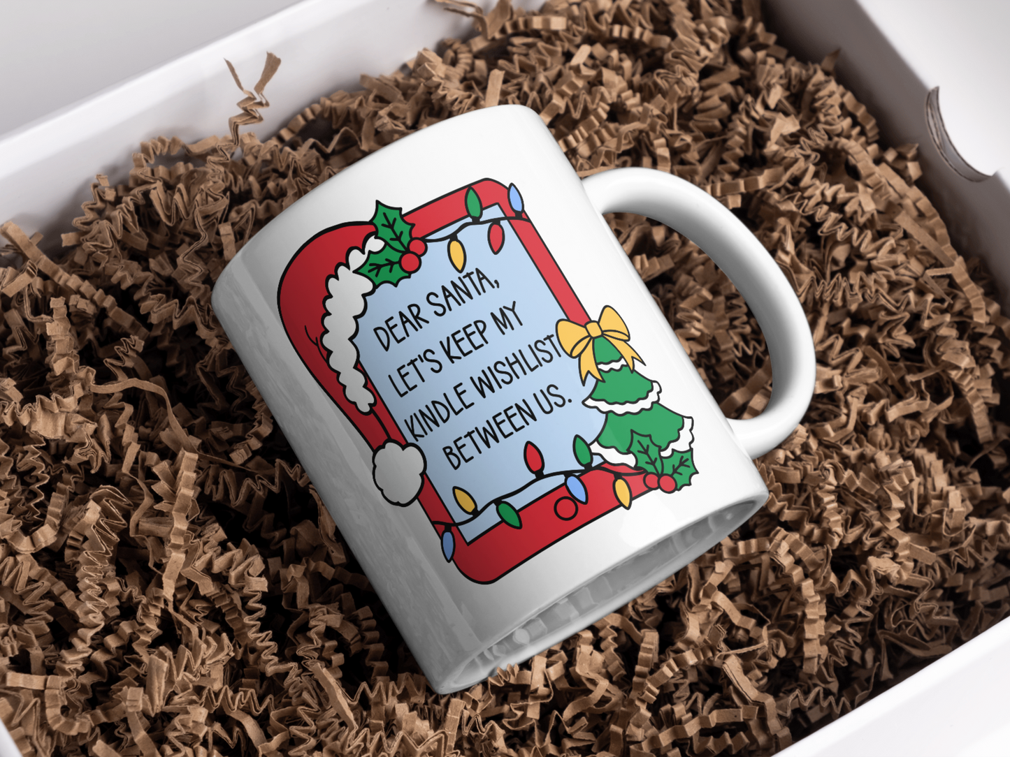 Funny Kindle Wishlist Christmas Mug
