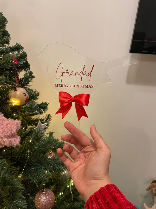 Personalised Robin Memorial Grave Marker Sign