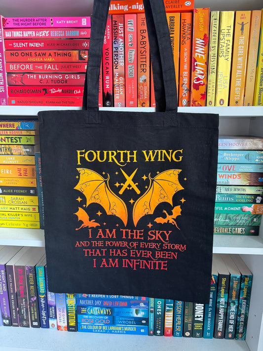 Fourth Wing I Am The Sky Tote Bag