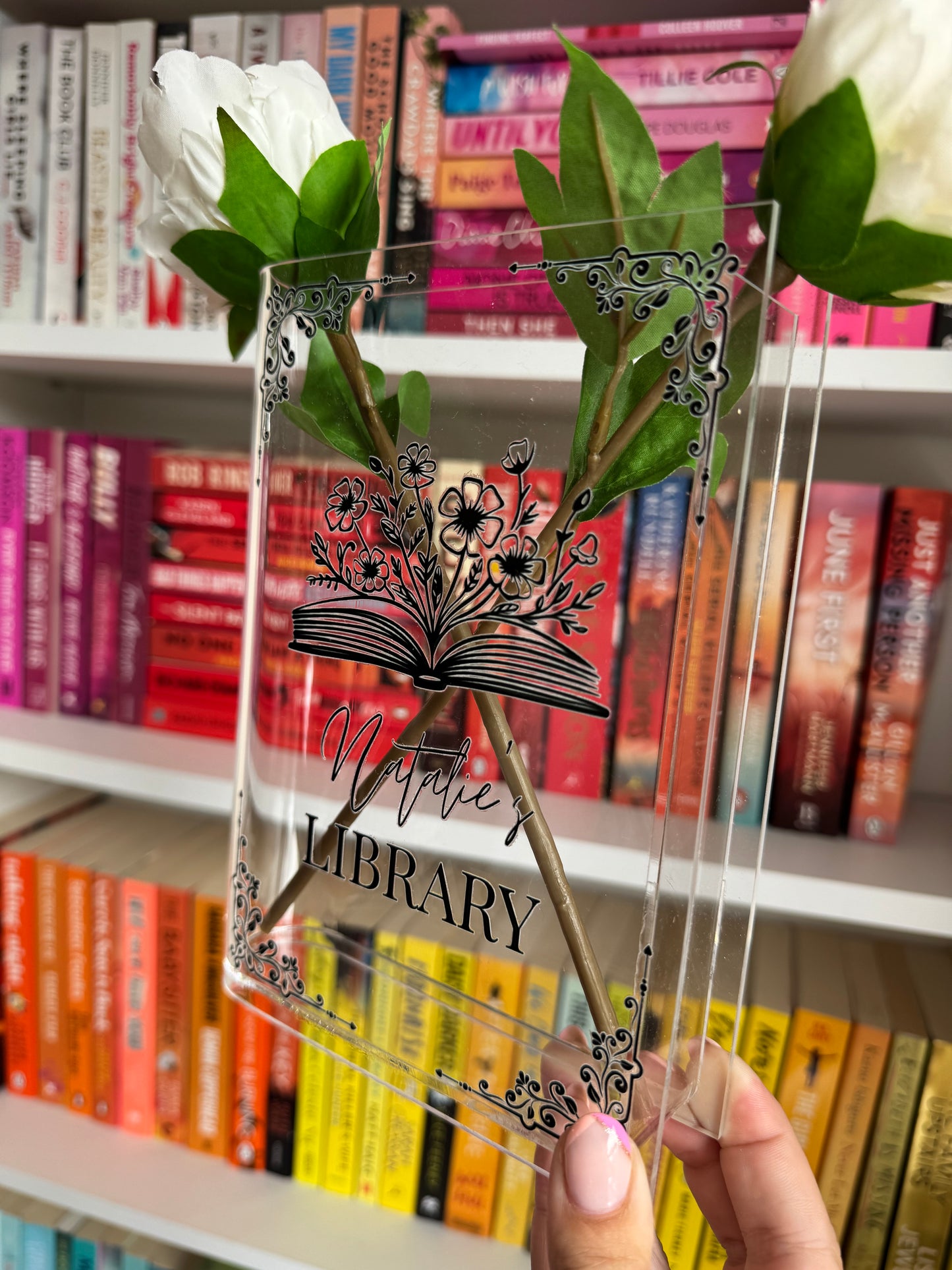 Personalised Library Acrylic Book Vase