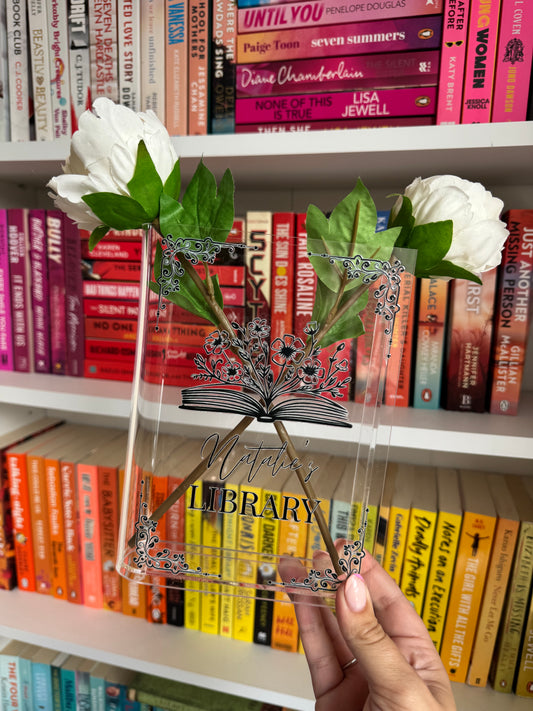 Personalised Library Acrylic Book Vase