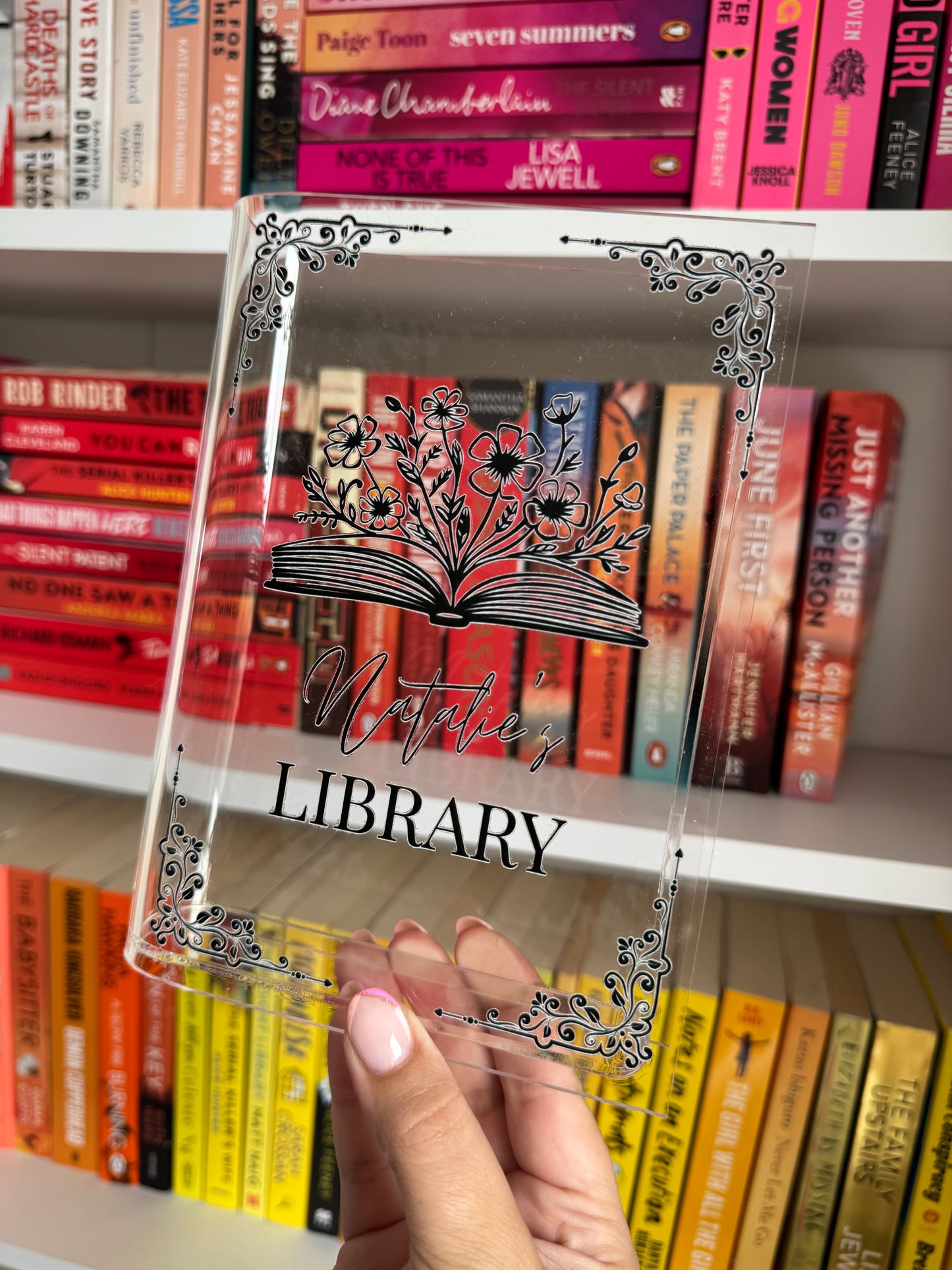 Personalised Library Acrylic Book Vase